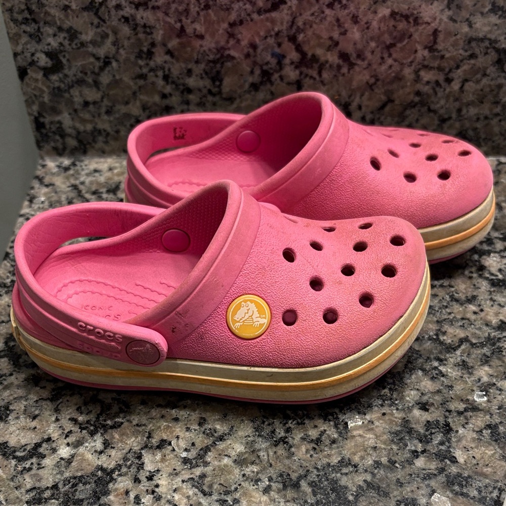 CROCS Pink Sandals, kids size C8